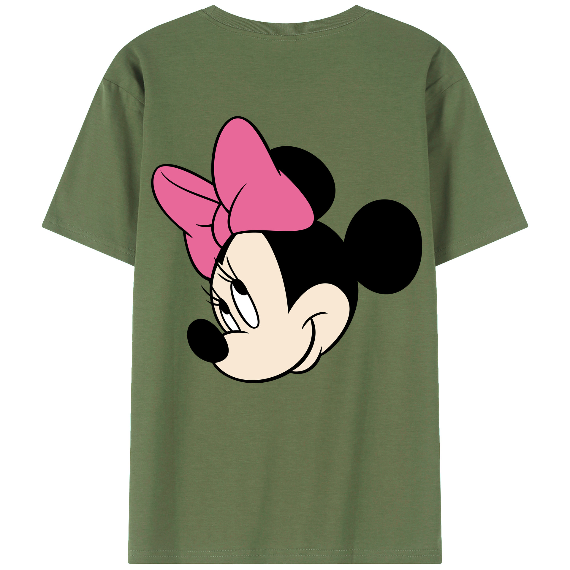 ミッキーマウス Mickey Mouse 綿100％ メンズ半袖Tシャツ（バックプリント） 通気性